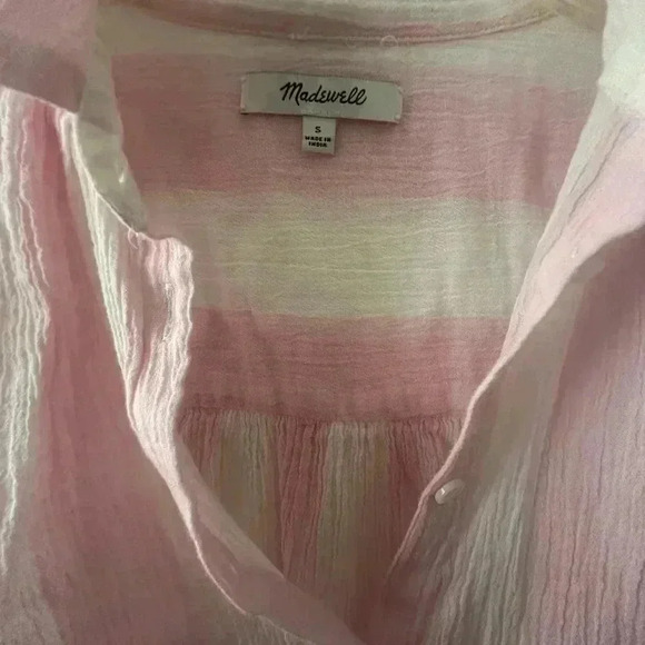 Madewell | Central Tunic Shirt in Cara Stripe size S - Picture 3 of 4